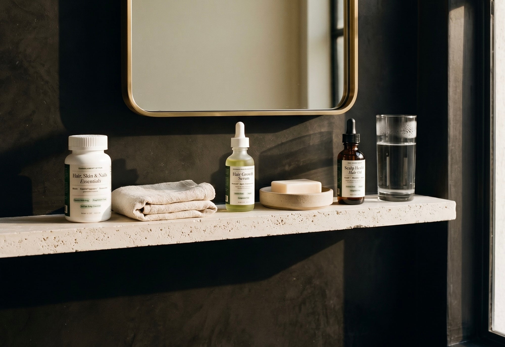 Foliv routine, oil, serum, and capsules with rosemary
